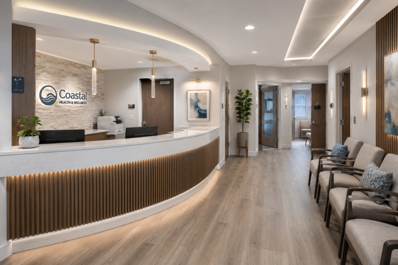 Medical Reception Renovation after renovation