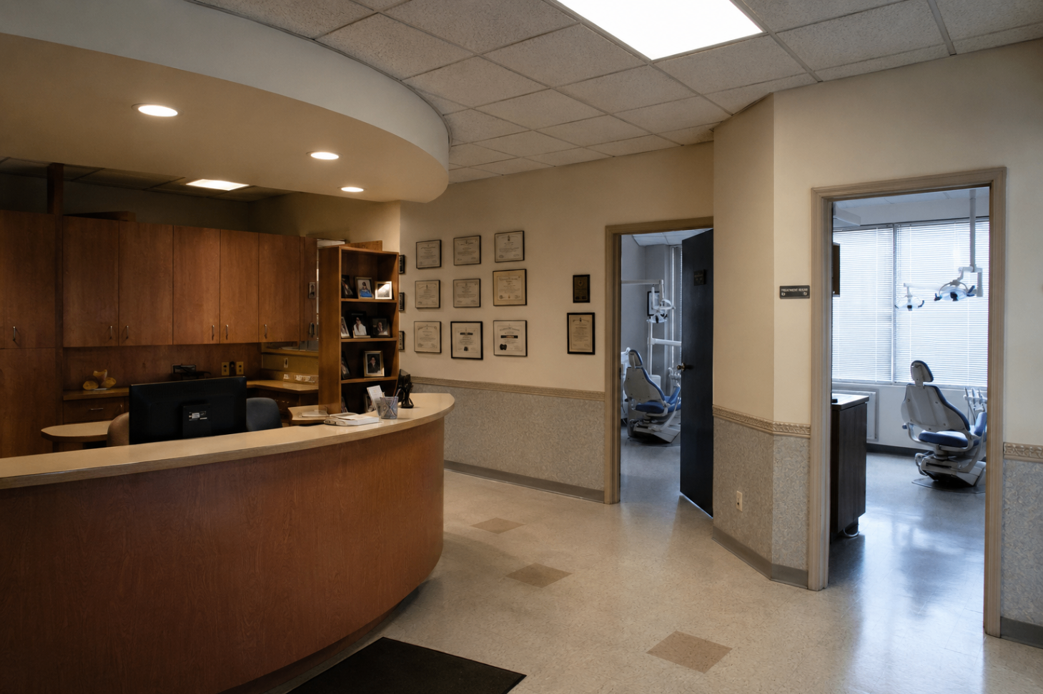 Dental Office Modernization before renovation