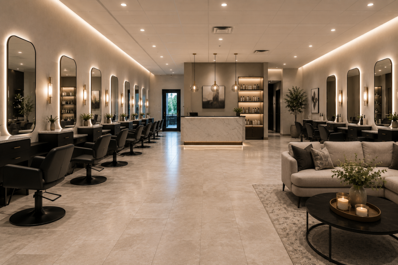 Salon Repositioning after renovation