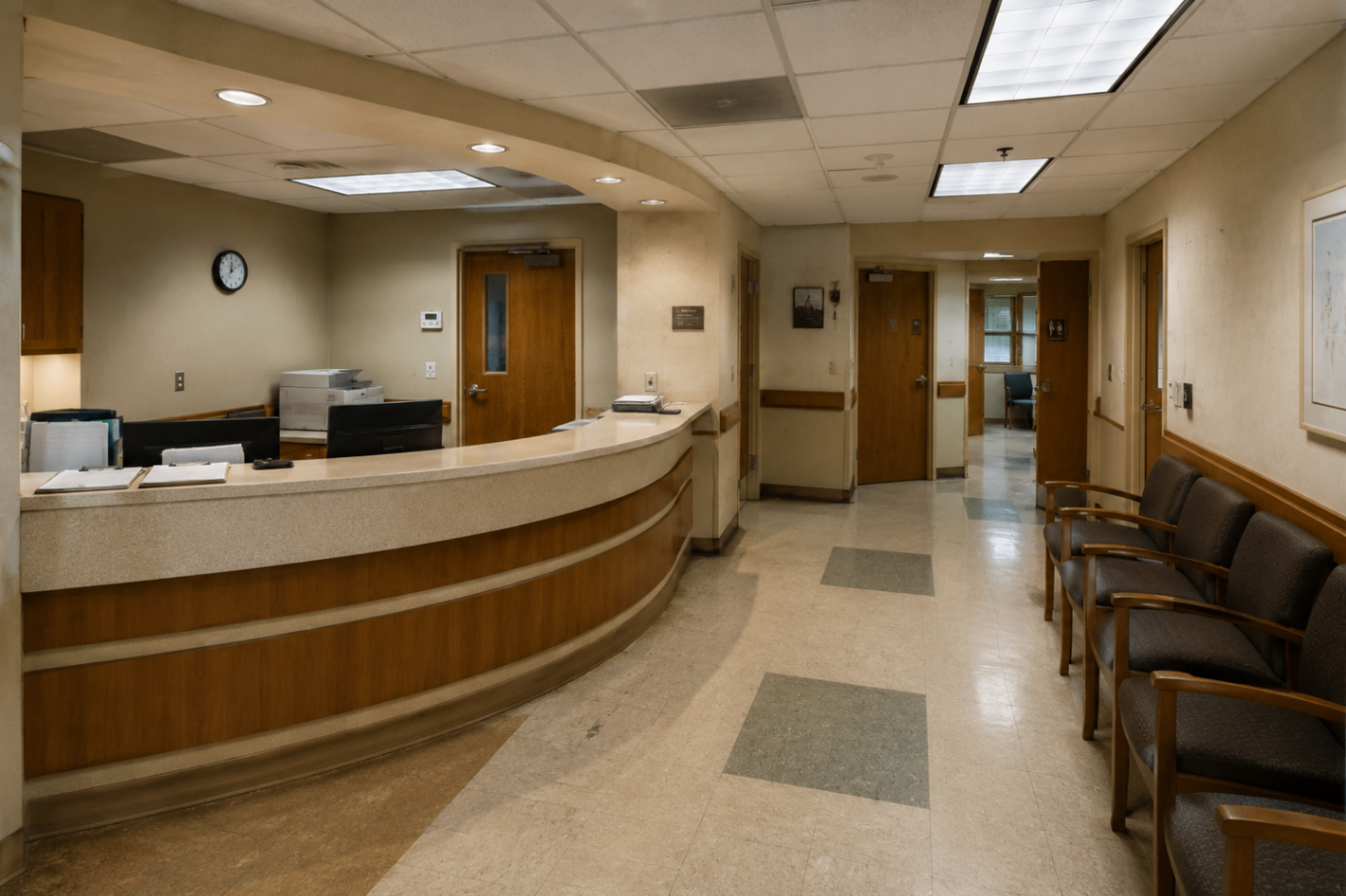 Medical Reception Renovation before renovation