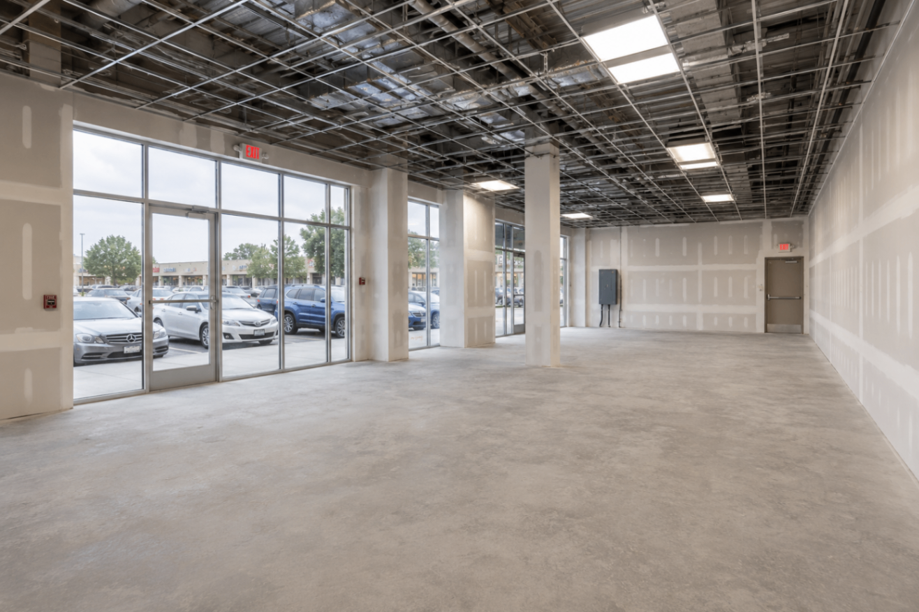 Retail Shell to Storefront before renovation