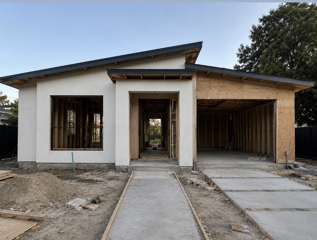 Cobb Construction framing and site work in progress
